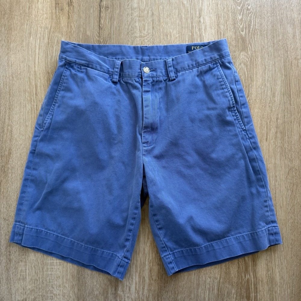 Polo Ralph Lauren Men's Size 30 Classic Chino Blue Flat Front Casual Shorts